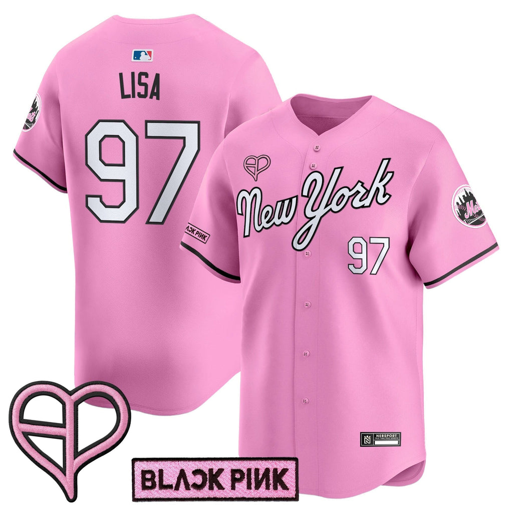 NYM x BLACKPINK 2025 Vapor Premier Limited Men Jersey - All Stitched