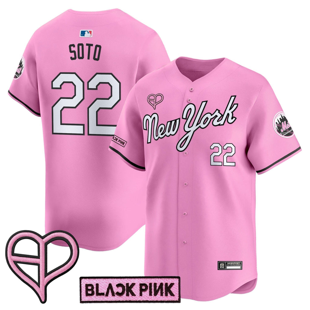 NYM x BLACKPINK 2025 Vapor Premier Limited Men Jersey - All Stitched