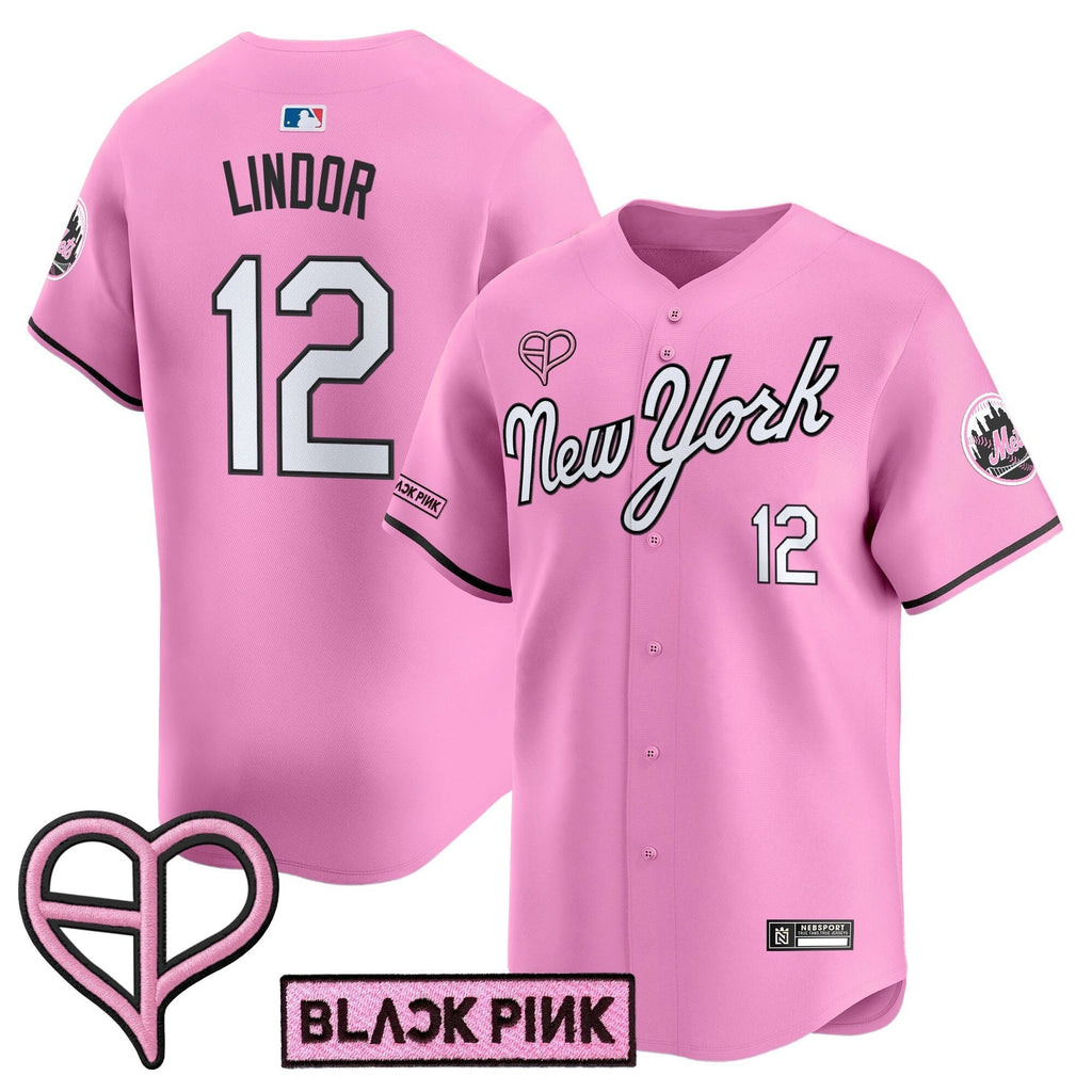 NYM x BLACKPINK 2025 Vapor Premier Limited Men Jersey - All Stitched