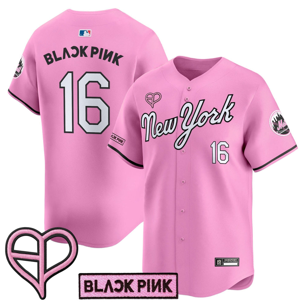 NYM x BLACKPINK 2025 Vapor Premier Limited Men Jersey - All Stitched