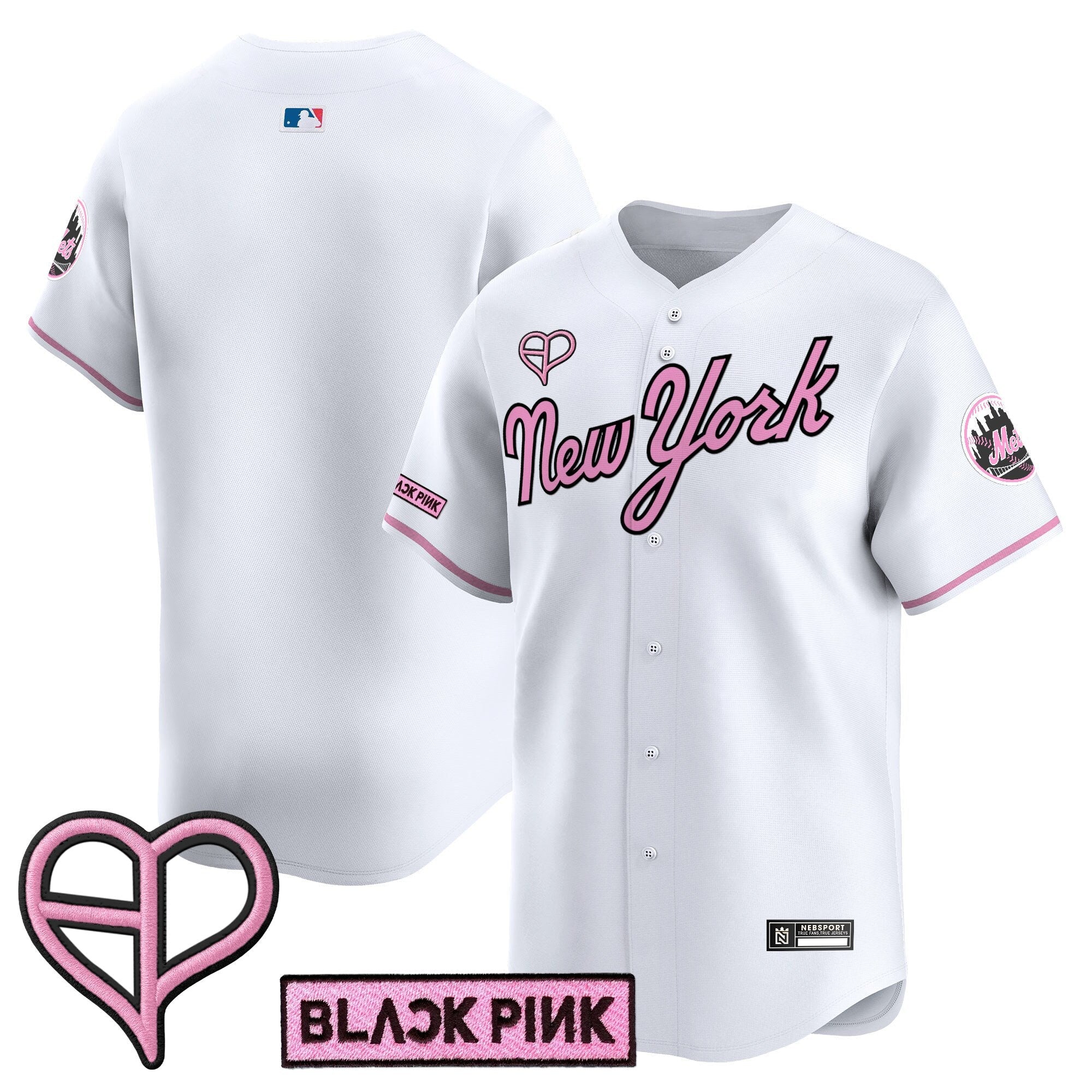 NYM x BLACKPINK 2025 Vapor Premier Limited Jersey - All Stitched