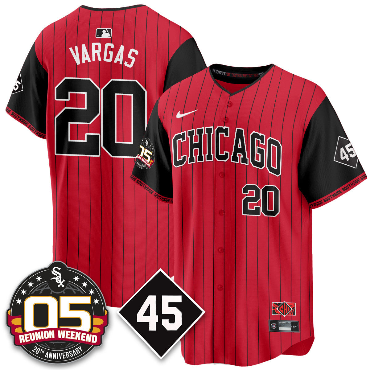 CWS Bobby Jenks 2025 Men Jersey - Reunion Weekend - All Stitched