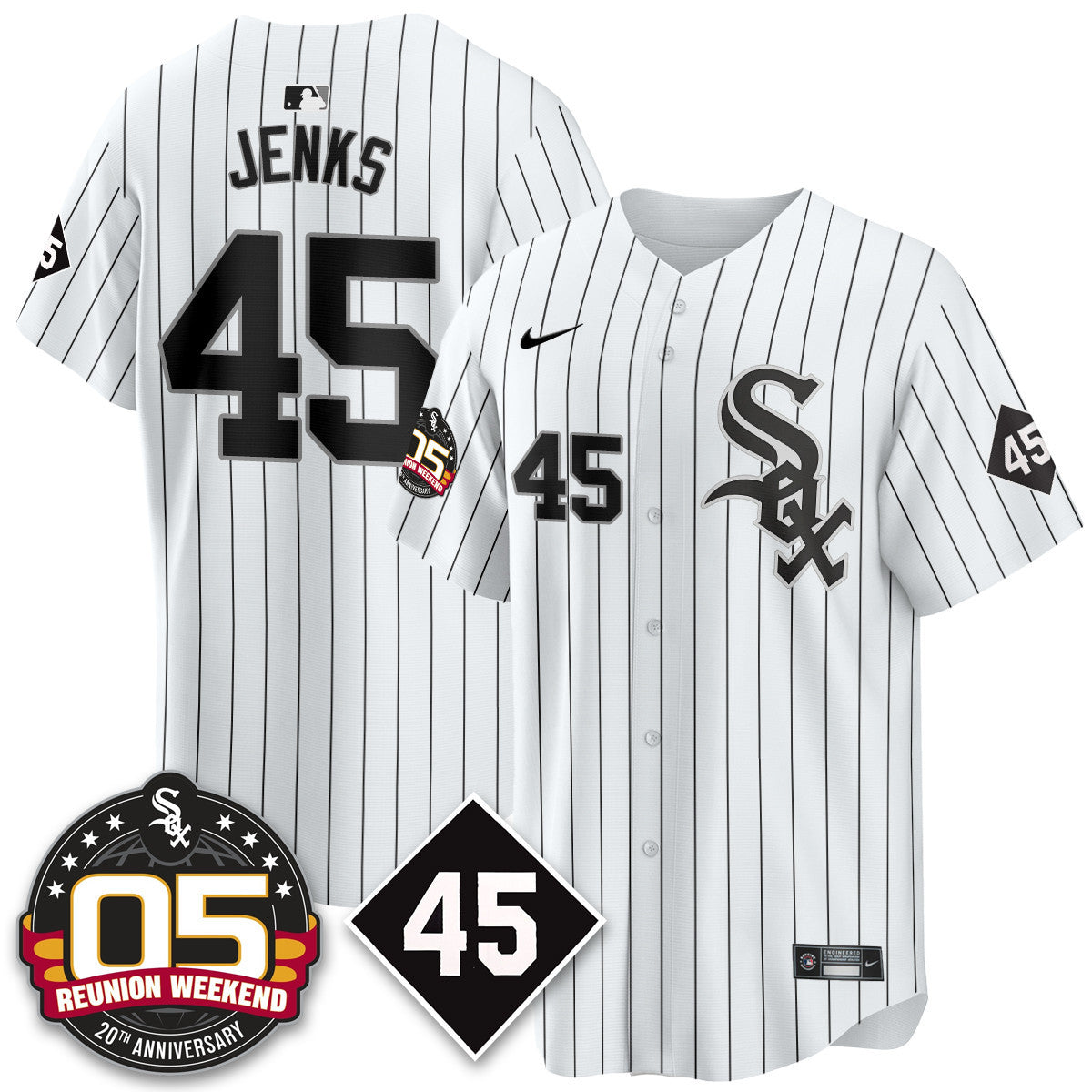 CWS Bobby Jenks 2025 Jersey - Reunion Weekend - All Stitched