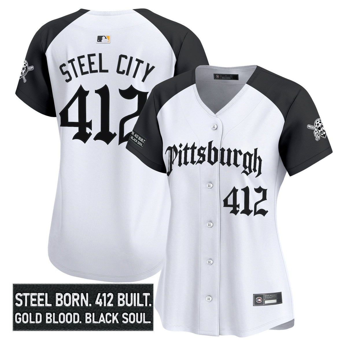 Women's PIT 'Gothic Steel City Edition' Vapor Premier Limited Jersey - All Stitched