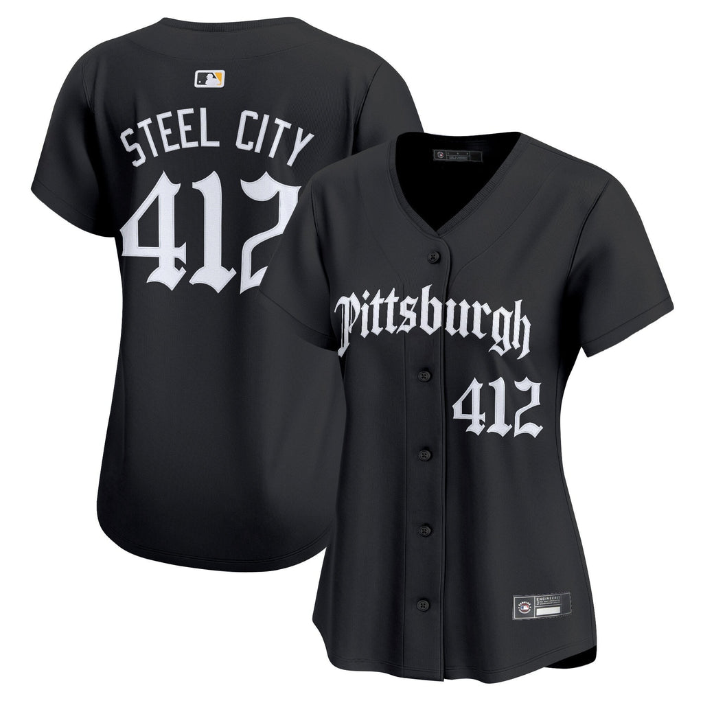 Women's PIT 'Gothic Steel City Edition' Vapor Premier Limited Jersey - All Stitched