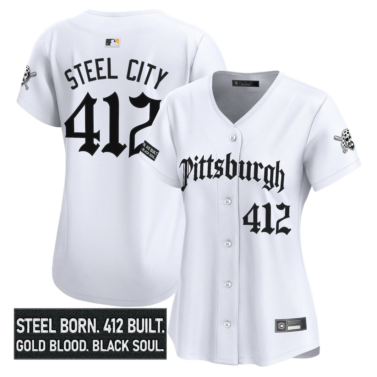 Women's PIT 'Gothic Steel City Edition' Vapor Premier Limited Jersey - All Stitched