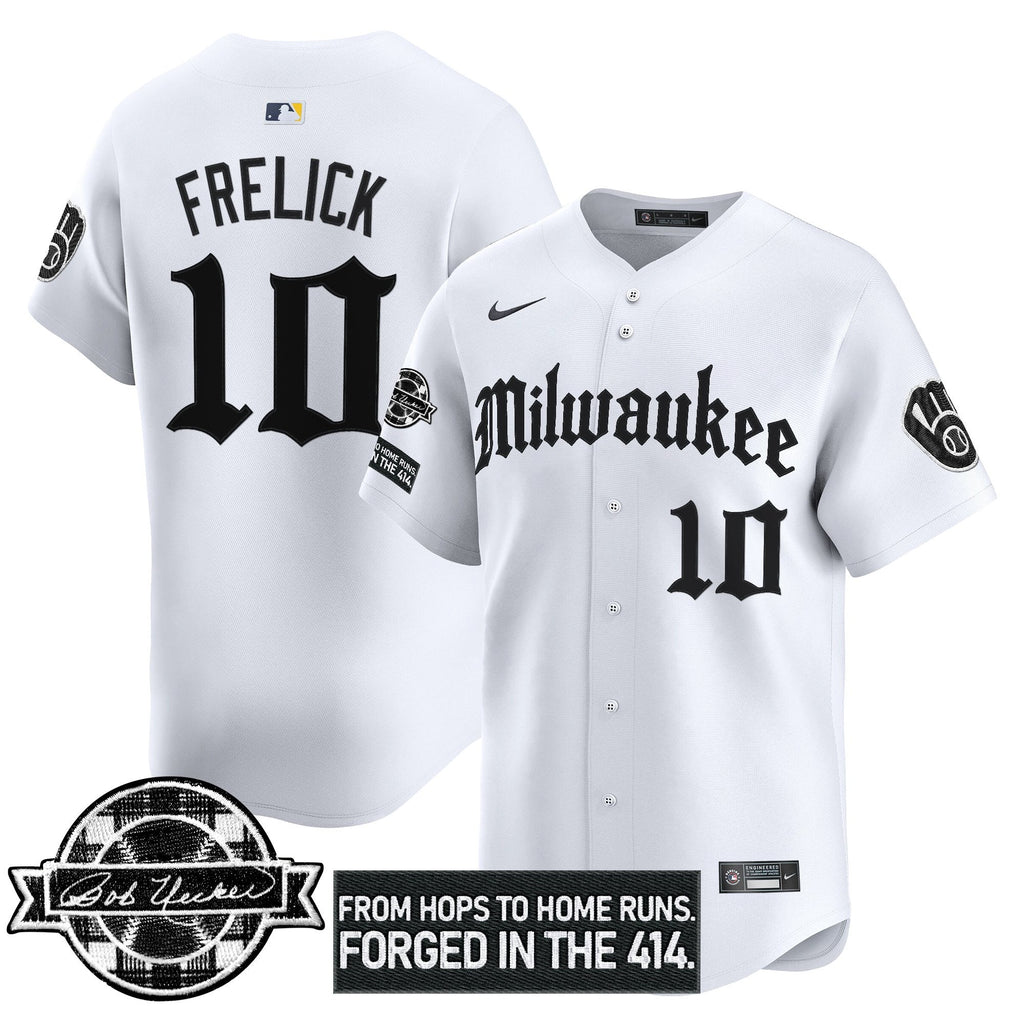 MIL Bob Uecker Patch Vapor Premier Limited Men Jersey - Gothic Edition - All Stitched