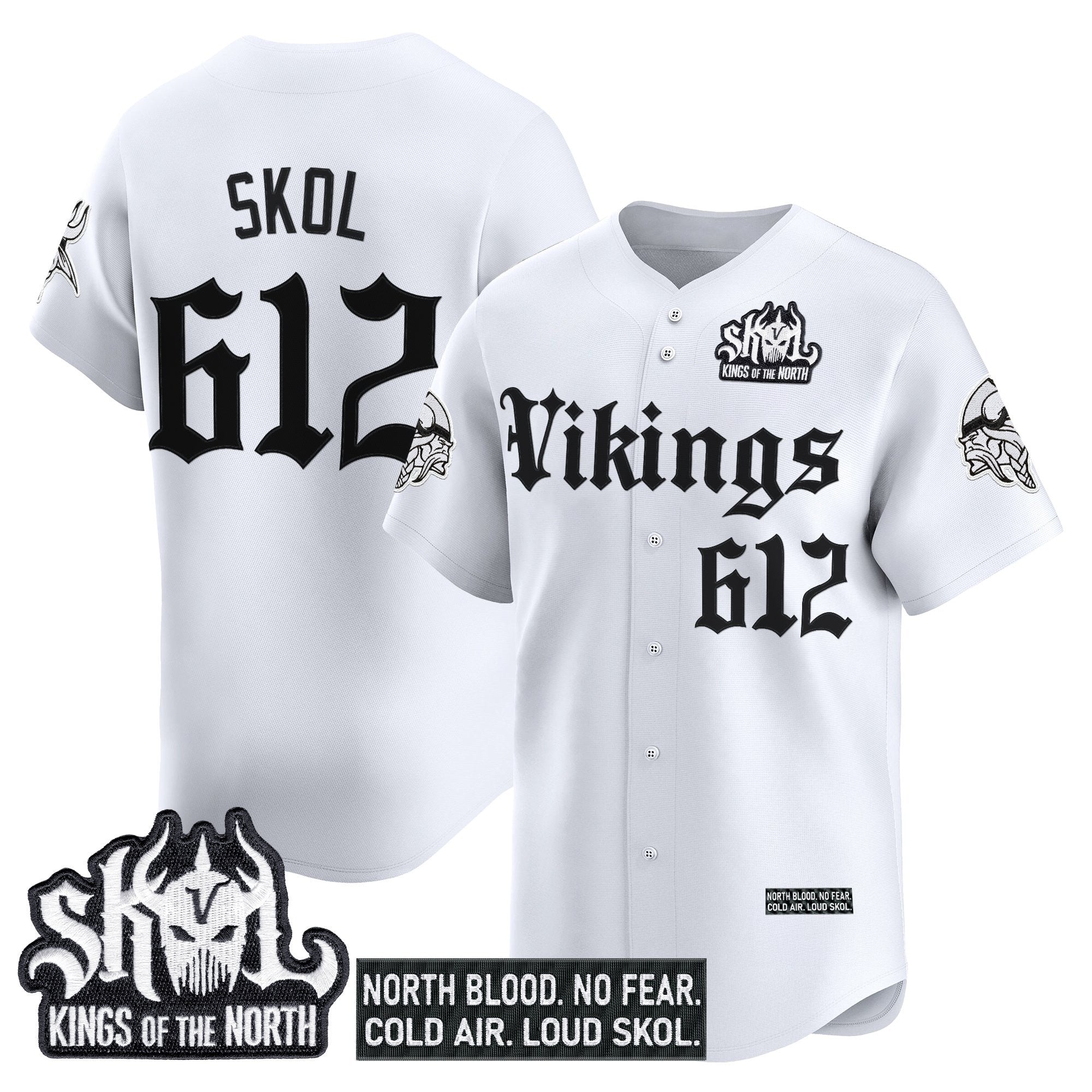MIN 'Gothic Norseblood Edition' Vapor Baseball Jersey - All Stitched