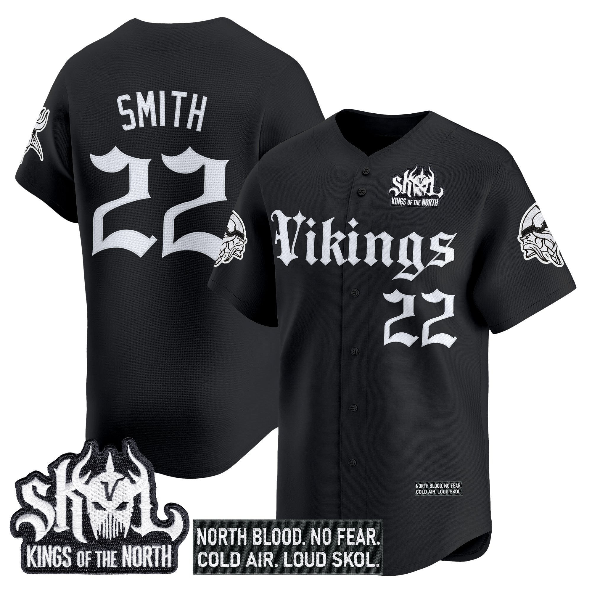 MIN 'Gothic Norseblood Edition' Vapor Baseball Jersey - All Stitched