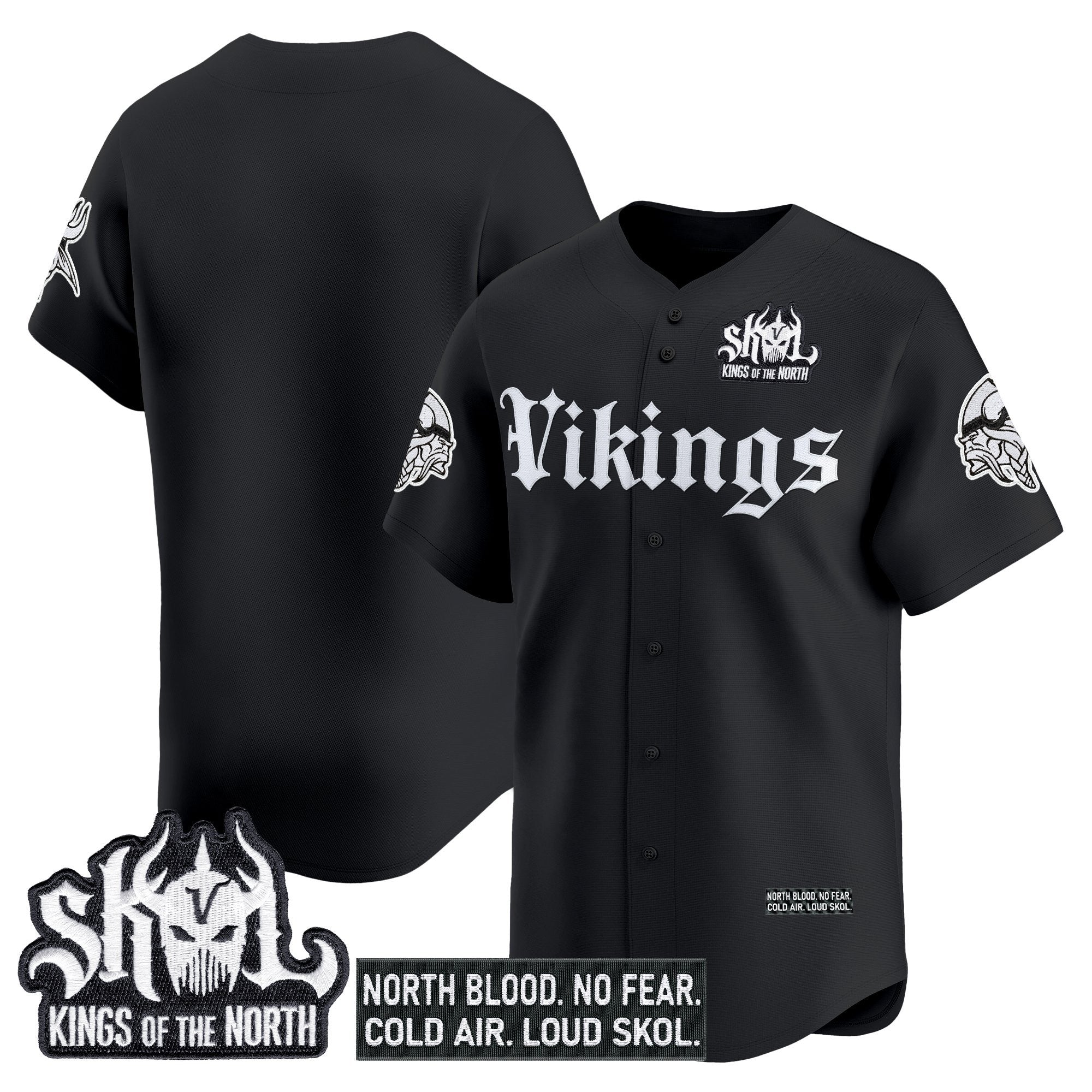 MIN 'Gothic Norseblood Edition' Vapor Baseball Jersey - All Stitched