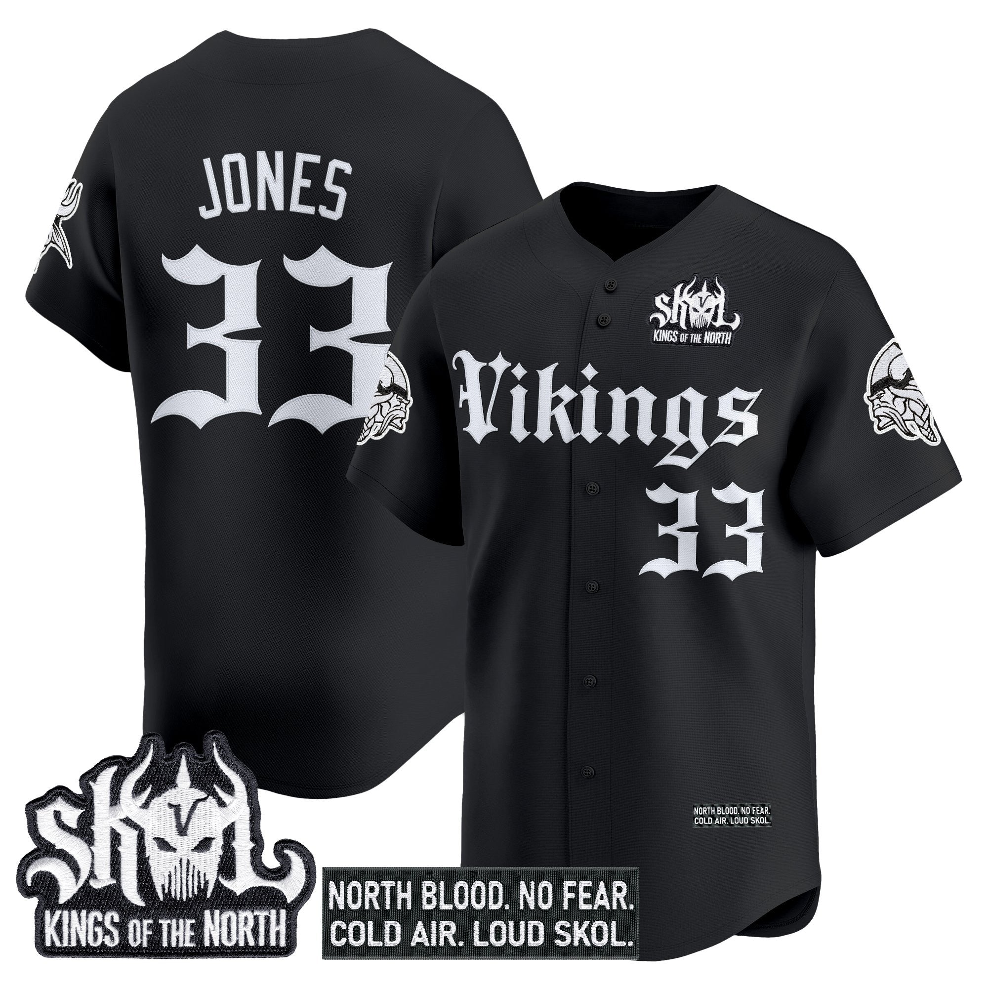 MIN 'Gothic Norseblood Edition' Vapor Baseball Jersey - All Stitched