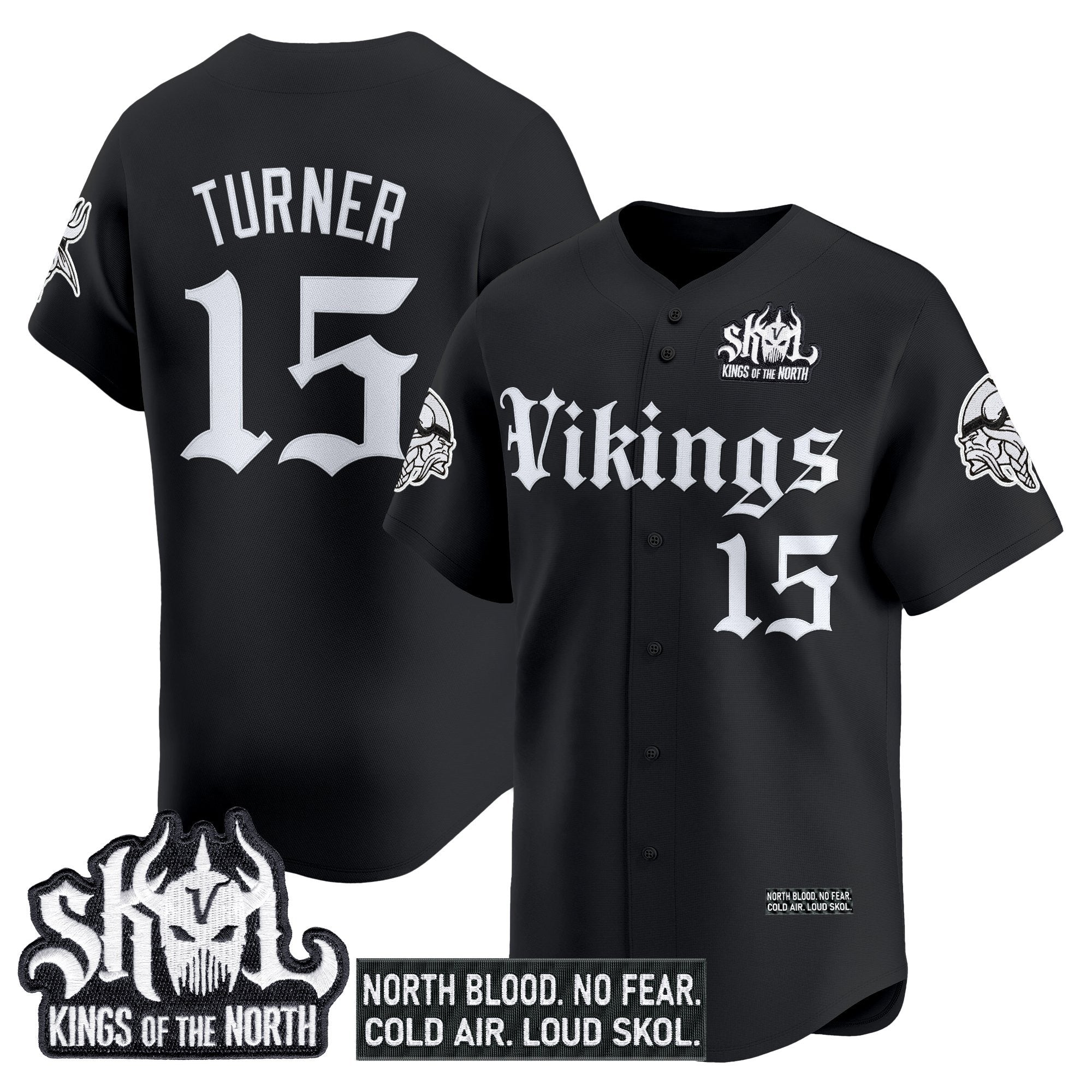 MIN 'Gothic Norseblood Edition' Vapor Baseball Jersey - All Stitched