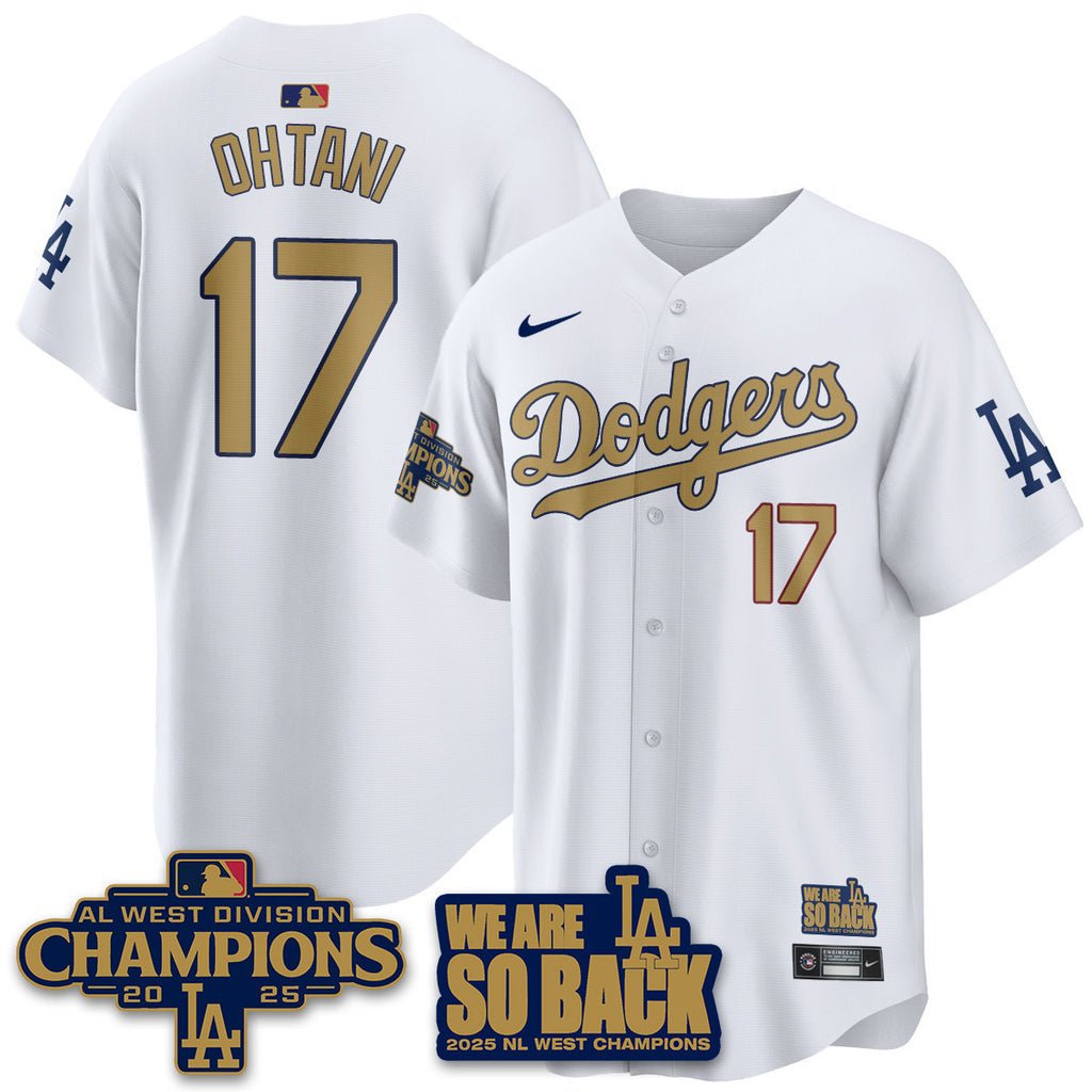 Men's Los Angeles Dodgers 2025 NL West Division Champions Jersey - All Stitched