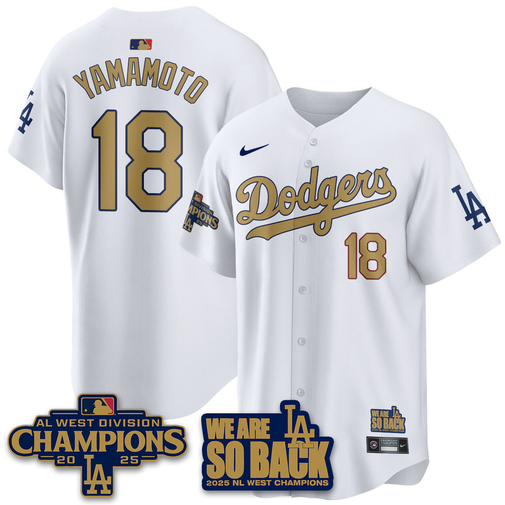 Men's Los Angeles Dodgers 2025 NL West Division Champions Jersey - All Stitched