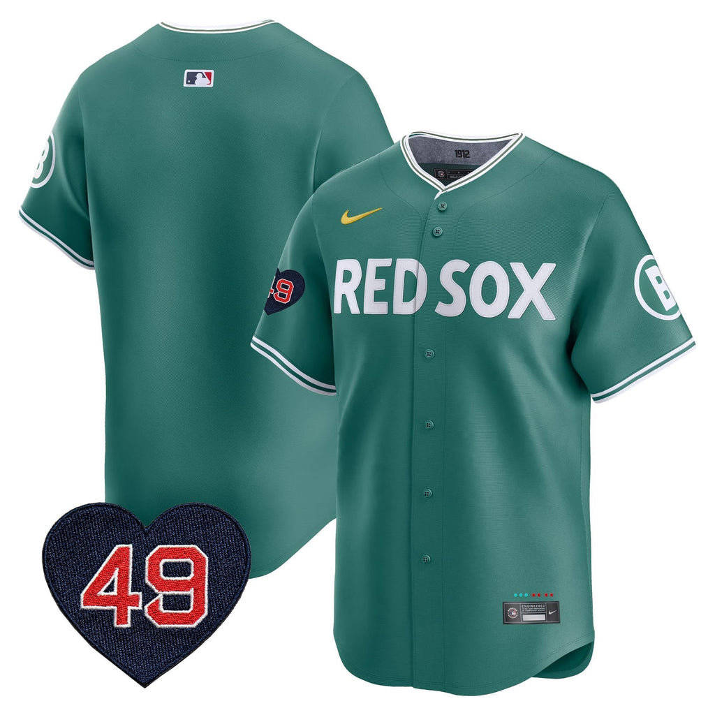 BOS Tim Wakefield Patch Vapor Premier Limited Men Jersey - All Stitched