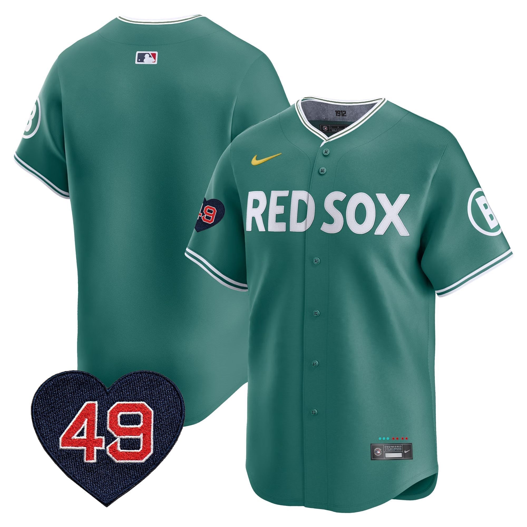 BOS Tim Wakefield Patch Vapor Premier Limited Men Jersey - All Stitched