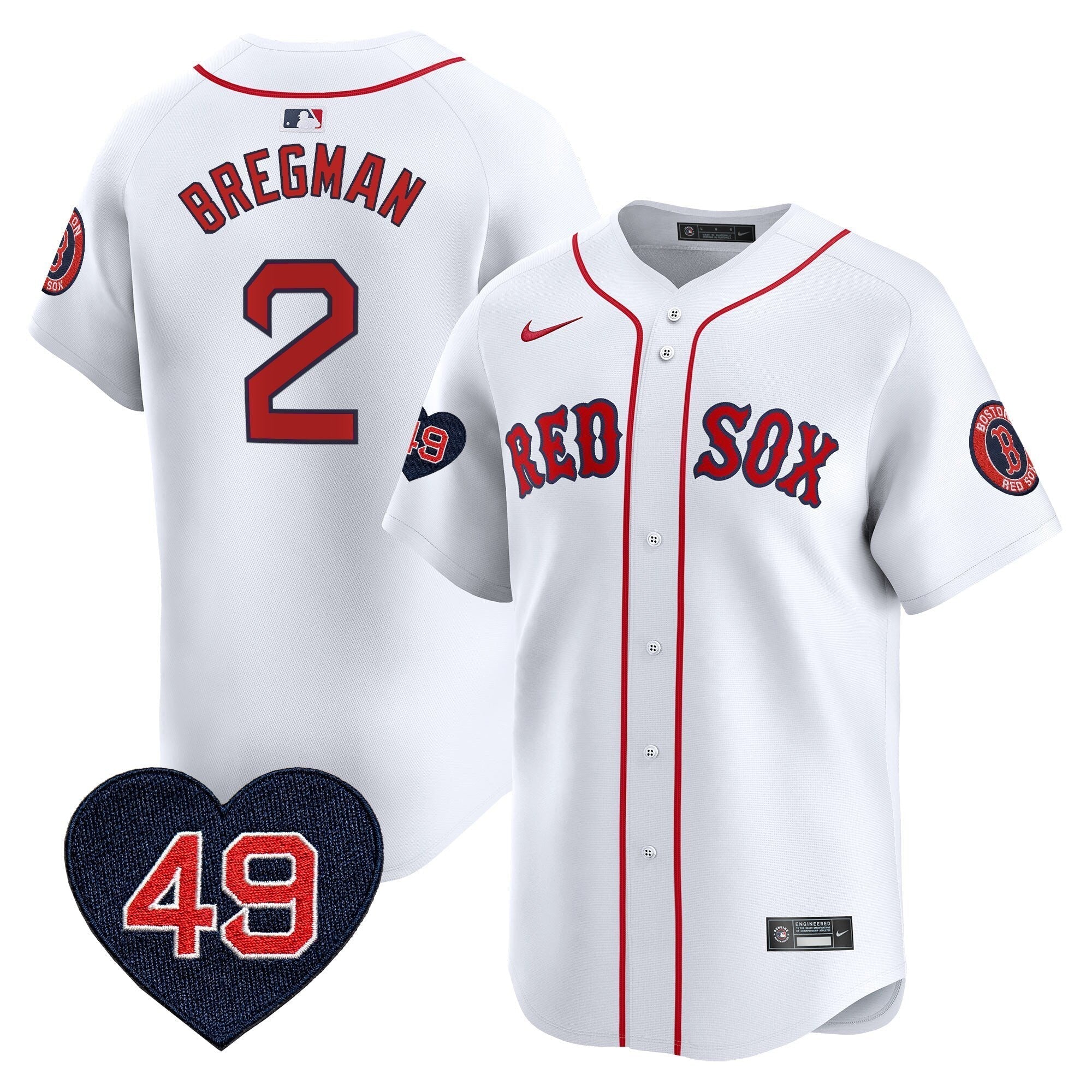 BOS Tim Wakefield Patch Vapor Premier Limited Jersey - All Stitched
