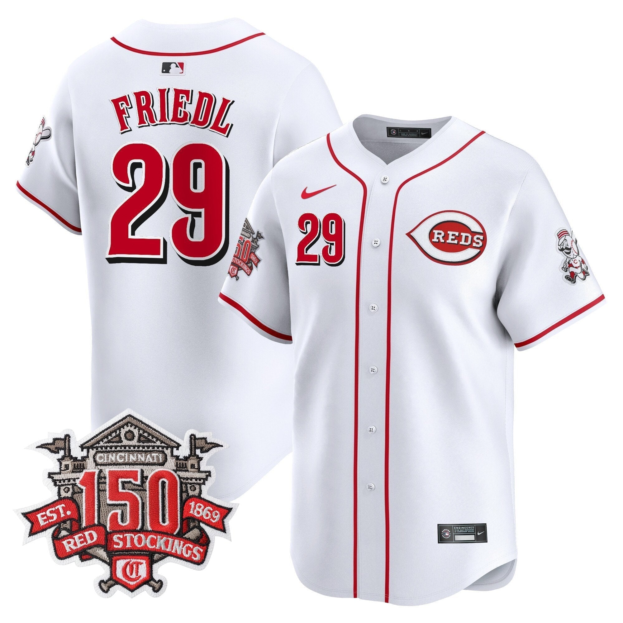 CIN 150th Anniversary Patch Vapor Premier Limited Men Jersey - All Stitched