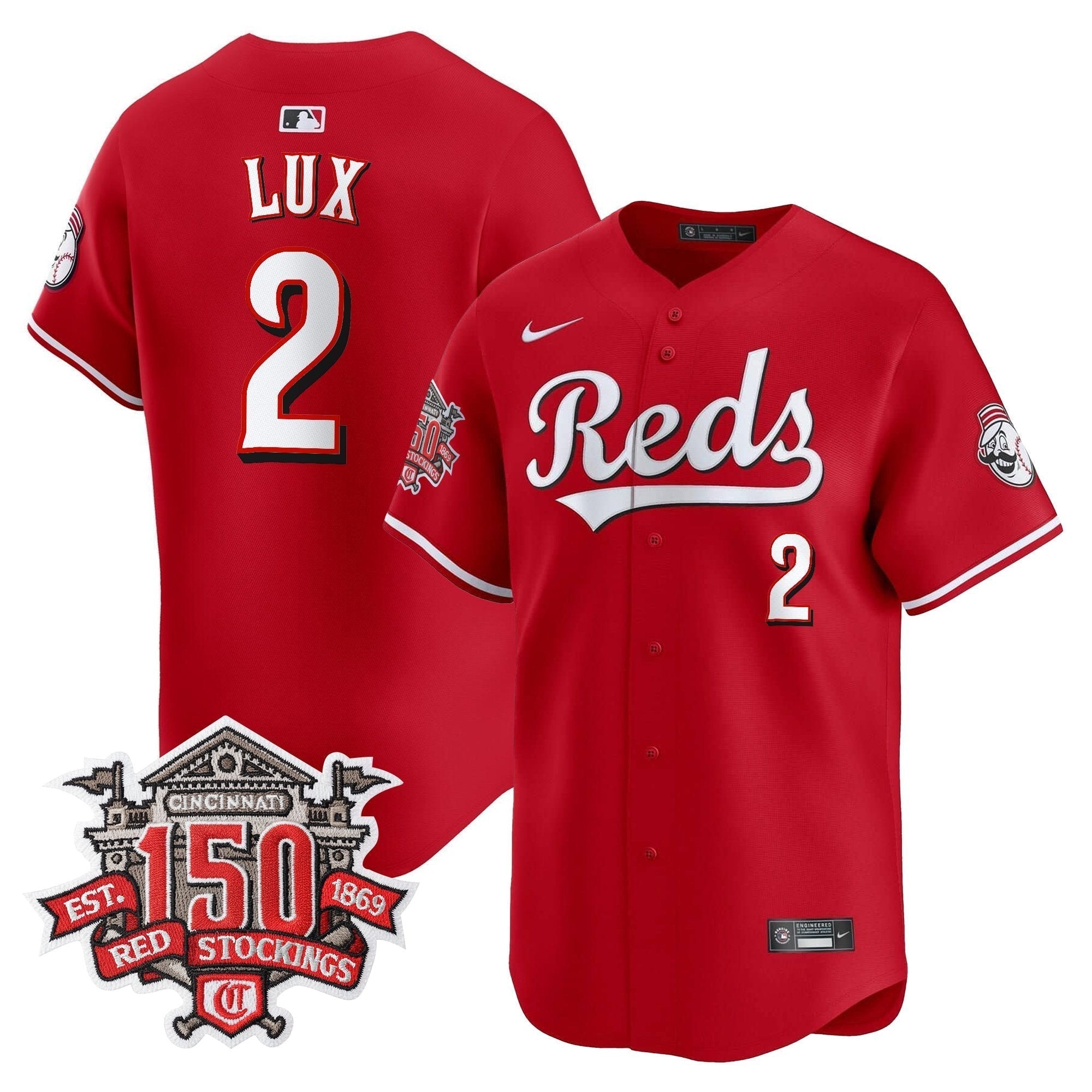 CIN 150th Anniversary Patch Vapor Premier Limited Jersey - All Stitched