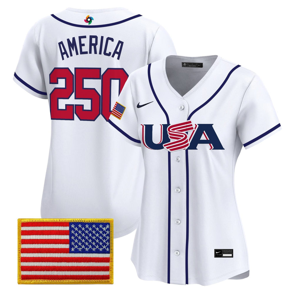 Women's Team USA World Baseball Classic Vapor Premier Jersey - 2026 Roster (Projected Number) - All Stitched