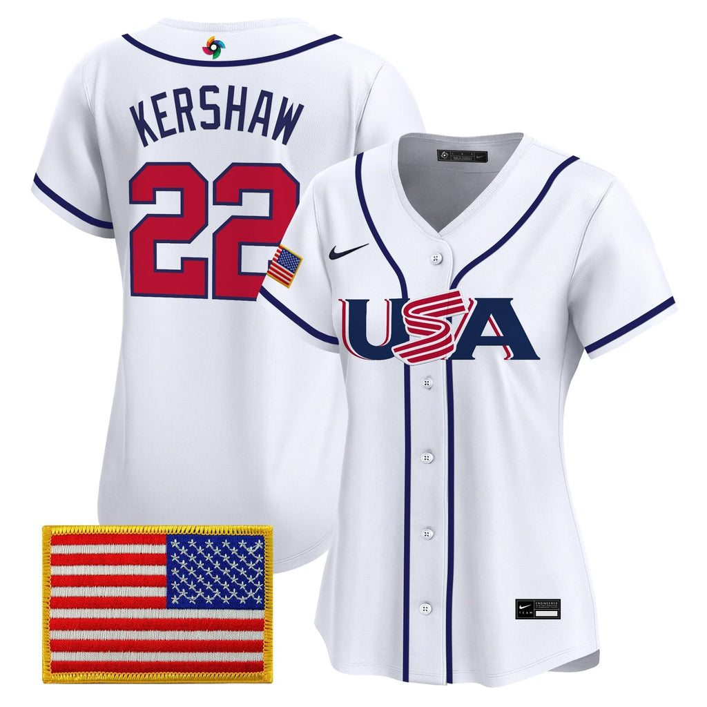 Women's Team USA World Baseball Classic Vapor Premier Jersey - 2026 Roster (Projected Number) - All Stitched