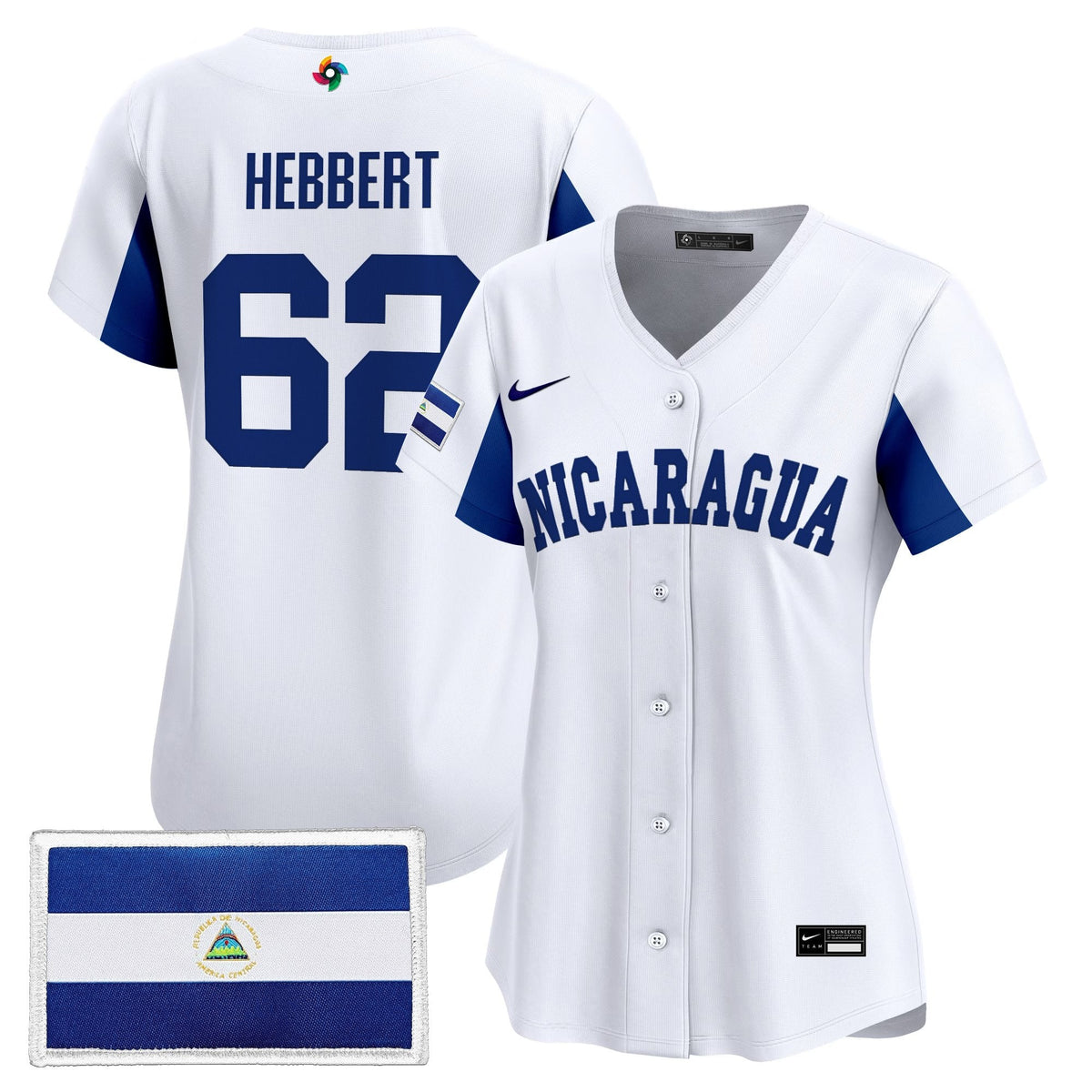 Women's Team Nicaragua 2026 World Baseball Classic Vapor Premier Jersey - All Stitched