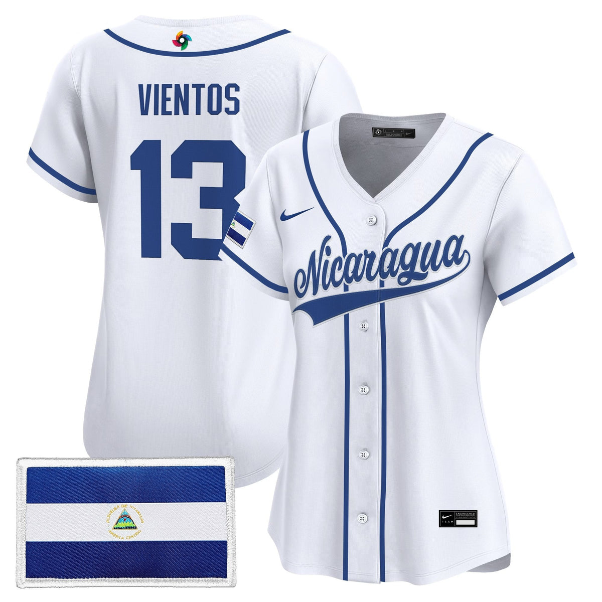 Women's Team Nicaragua 2026 World Baseball Classic Vapor Premier Jersey - All Stitched
