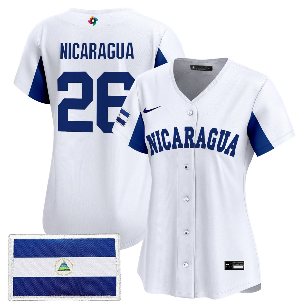 Women's Team Nicaragua 2026 World Baseball Classic Vapor Premier Jersey - All Stitched