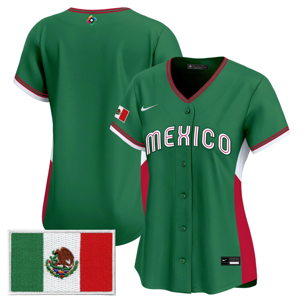 Women's Team Mexico World Baseball Classic Vapor Premier Jersey - 2026 Roster - All Stitched