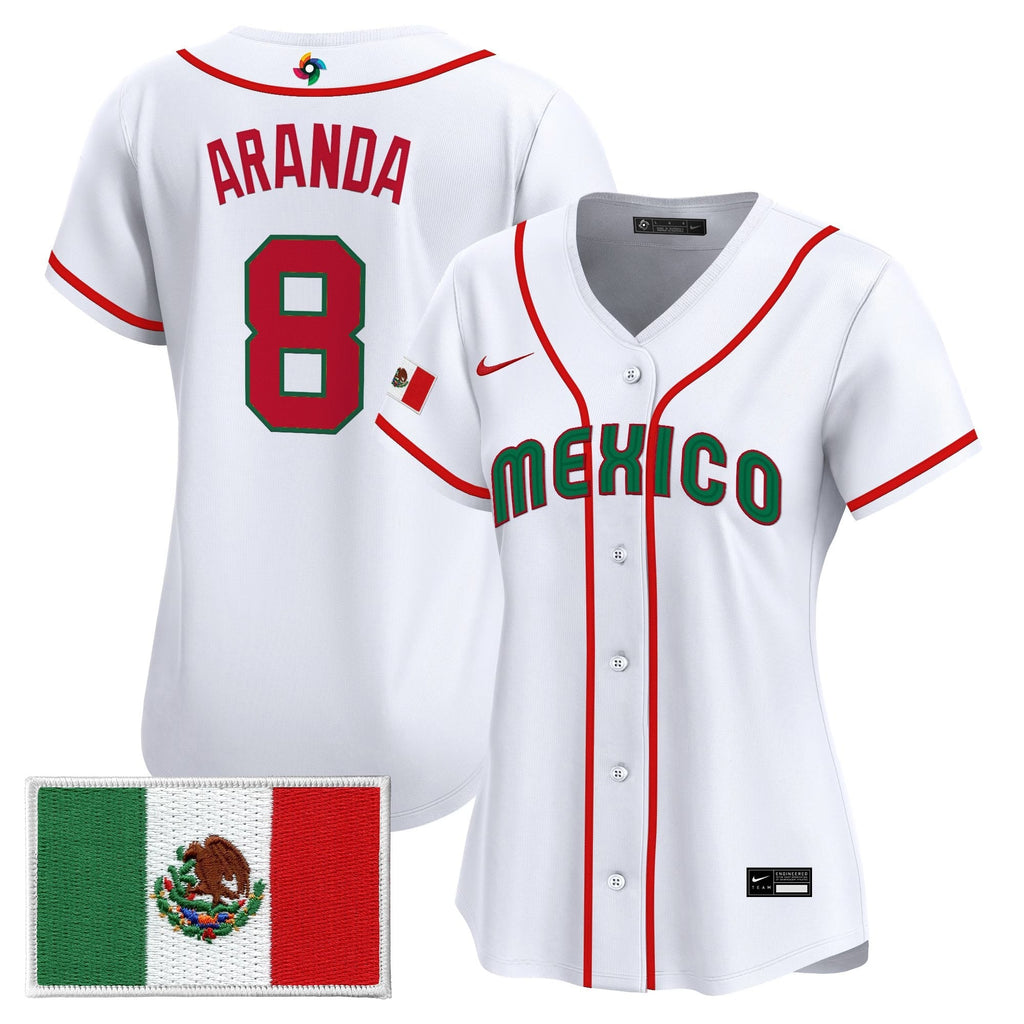 Women's Team Mexico World Baseball Classic Vapor Premier Jersey - 2026 Roster - All Stitched