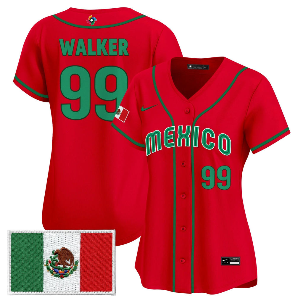 Women's Team Mexico World Baseball Classic Vapor Premier Jersey - 2026 Roster - All Stitched