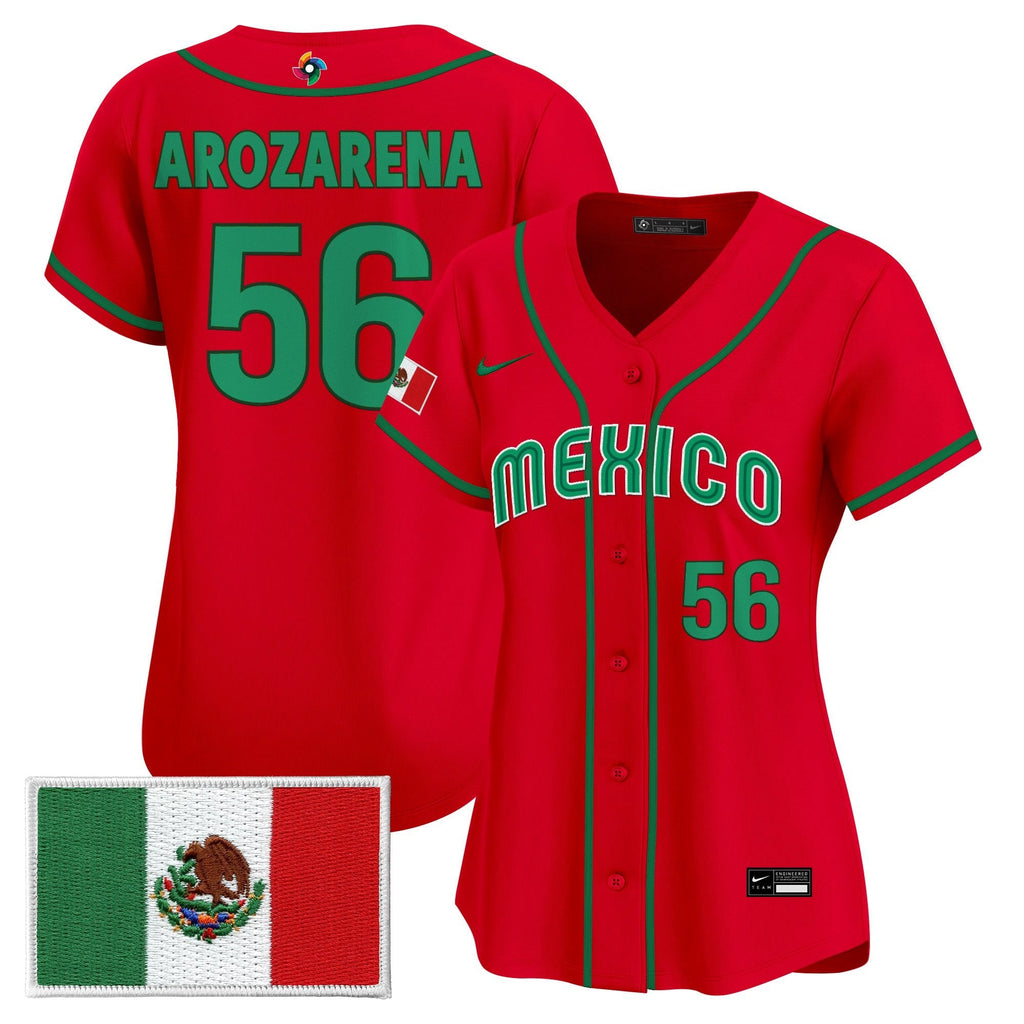 Women's Team Mexico World Baseball Classic Vapor Premier Jersey - 2026 Roster - All Stitched