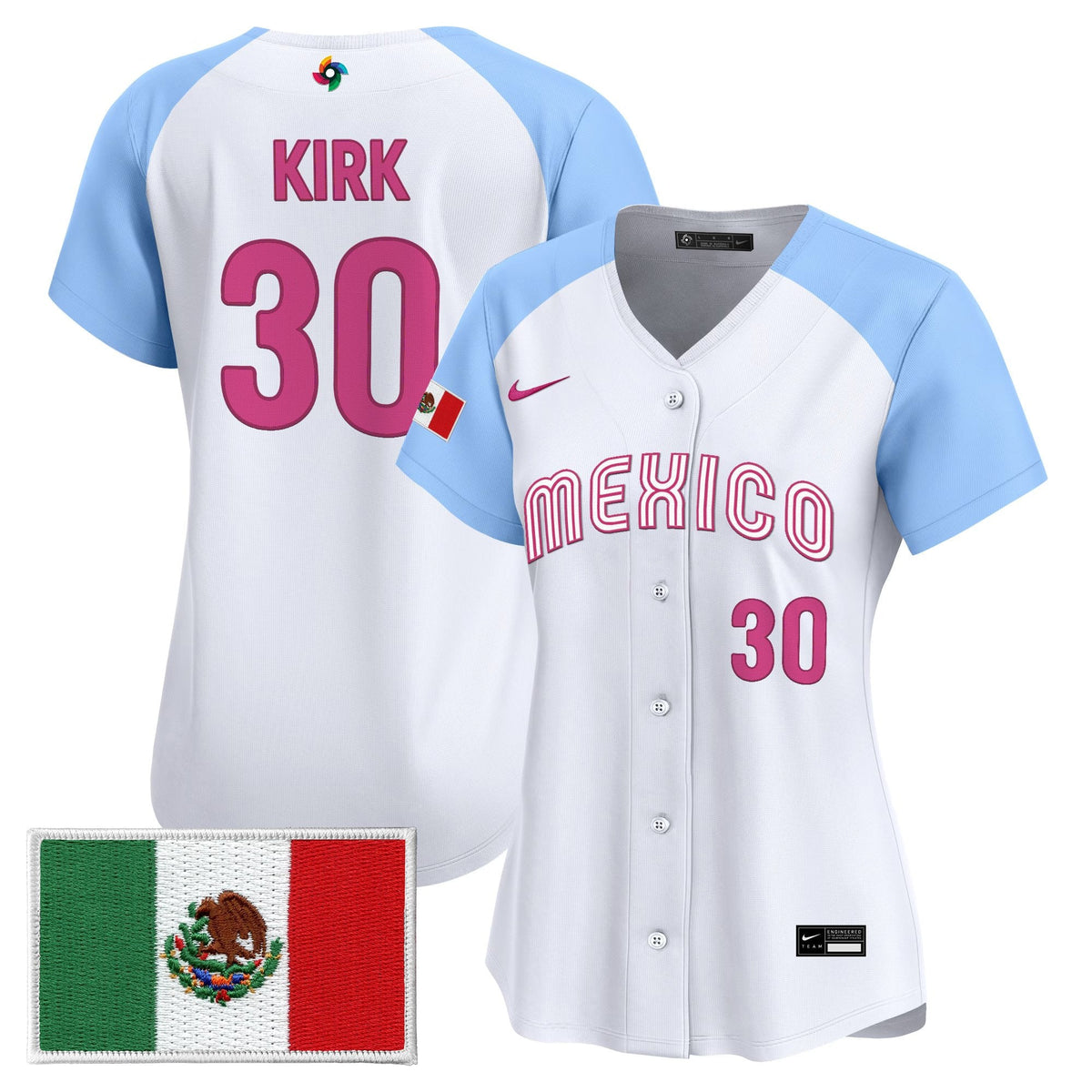 Women's Team Mexico World Baseball Classic Vapor Premier Jersey - 2026 Roster - All Stitched
