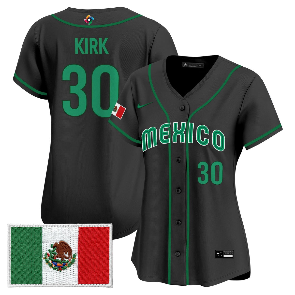 Women's Team Mexico World Baseball Classic Vapor Premier Jersey - 2026 Roster - All Stitched