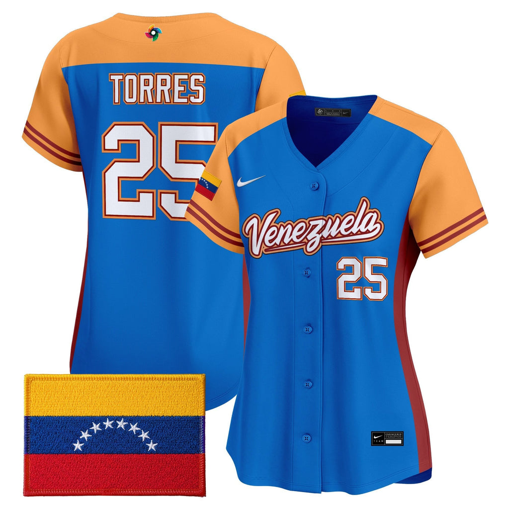 Women's Team Venezuela World Baseball Classic Vapor Premier Jersey - 2026 Roster - All Stitched