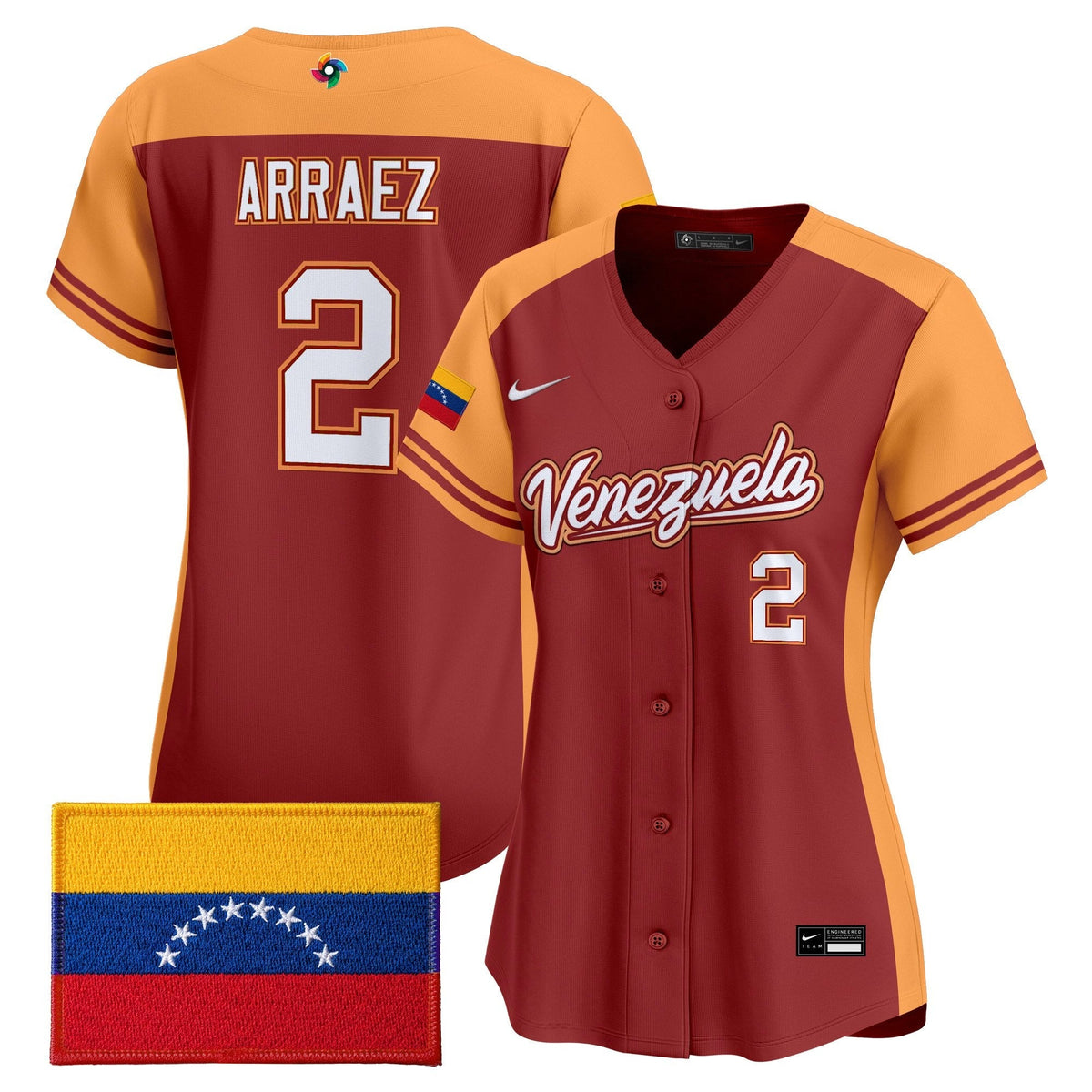 Women's Team Venezuela World Baseball Classic Vapor Premier Jersey - 2026 Roster - All Stitched