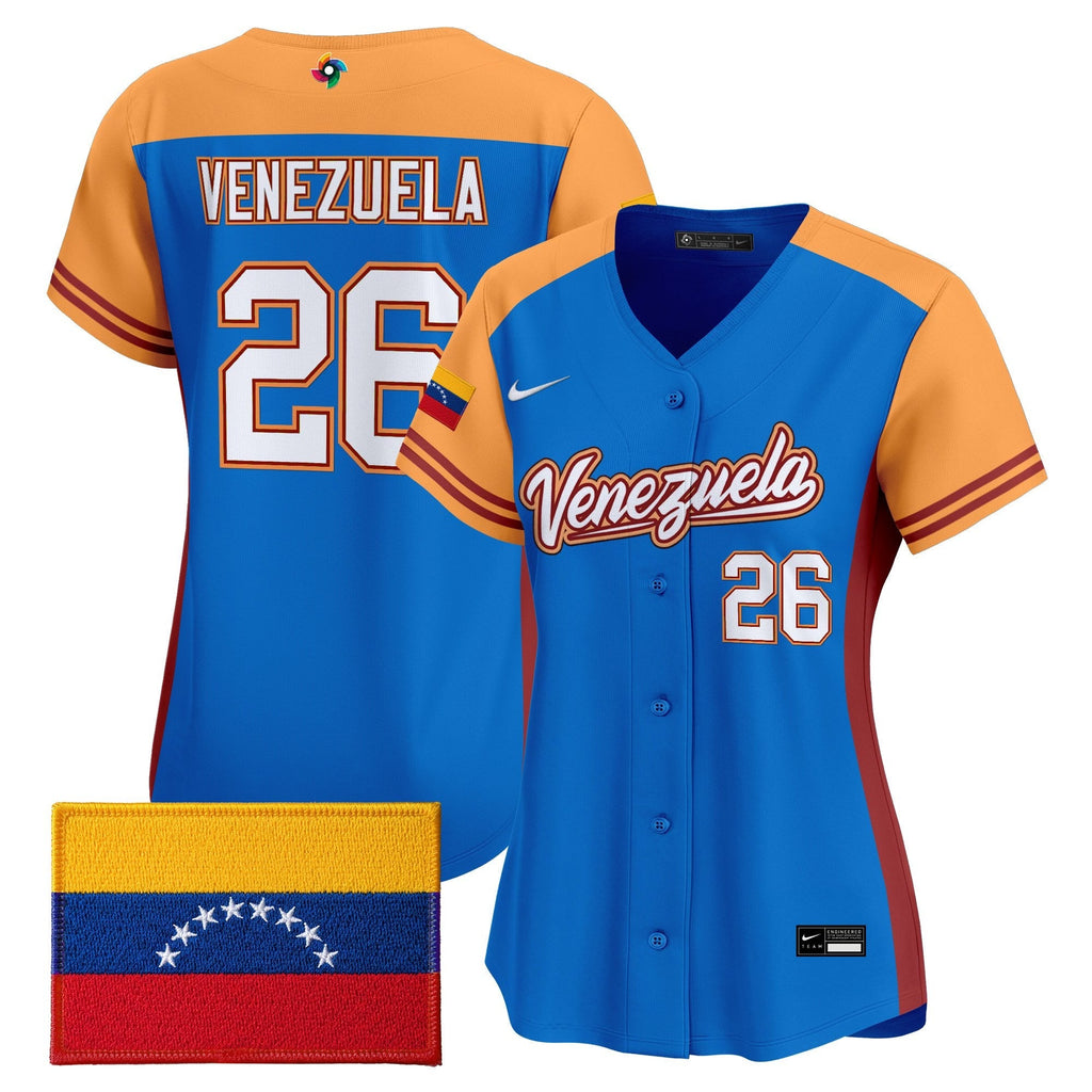 Women's Team Venezuela World Baseball Classic Vapor Premier Jersey - 2026 Roster - All Stitched