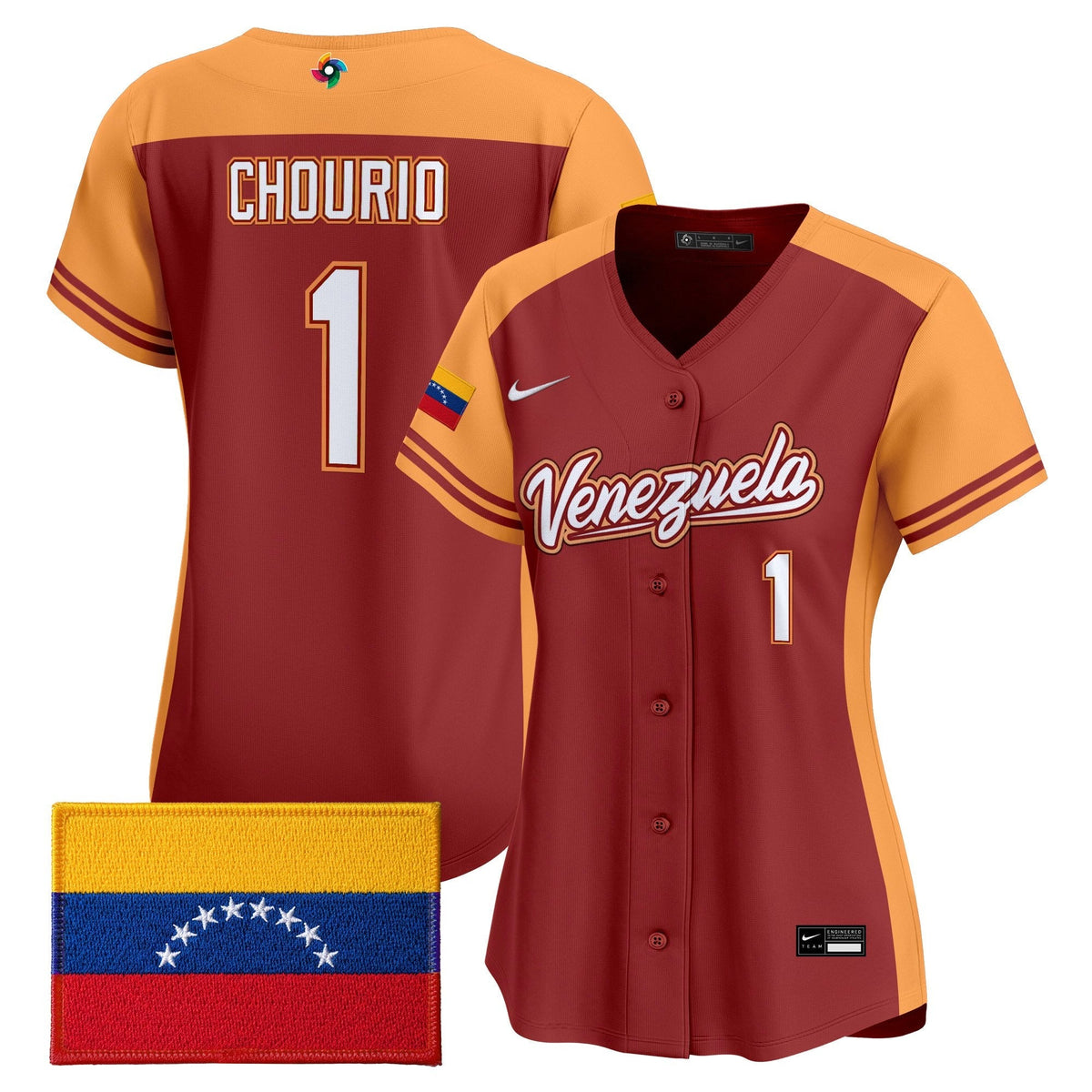 Women's Team Venezuela World Baseball Classic Vapor Premier Jersey - 2026 Roster - All Stitched