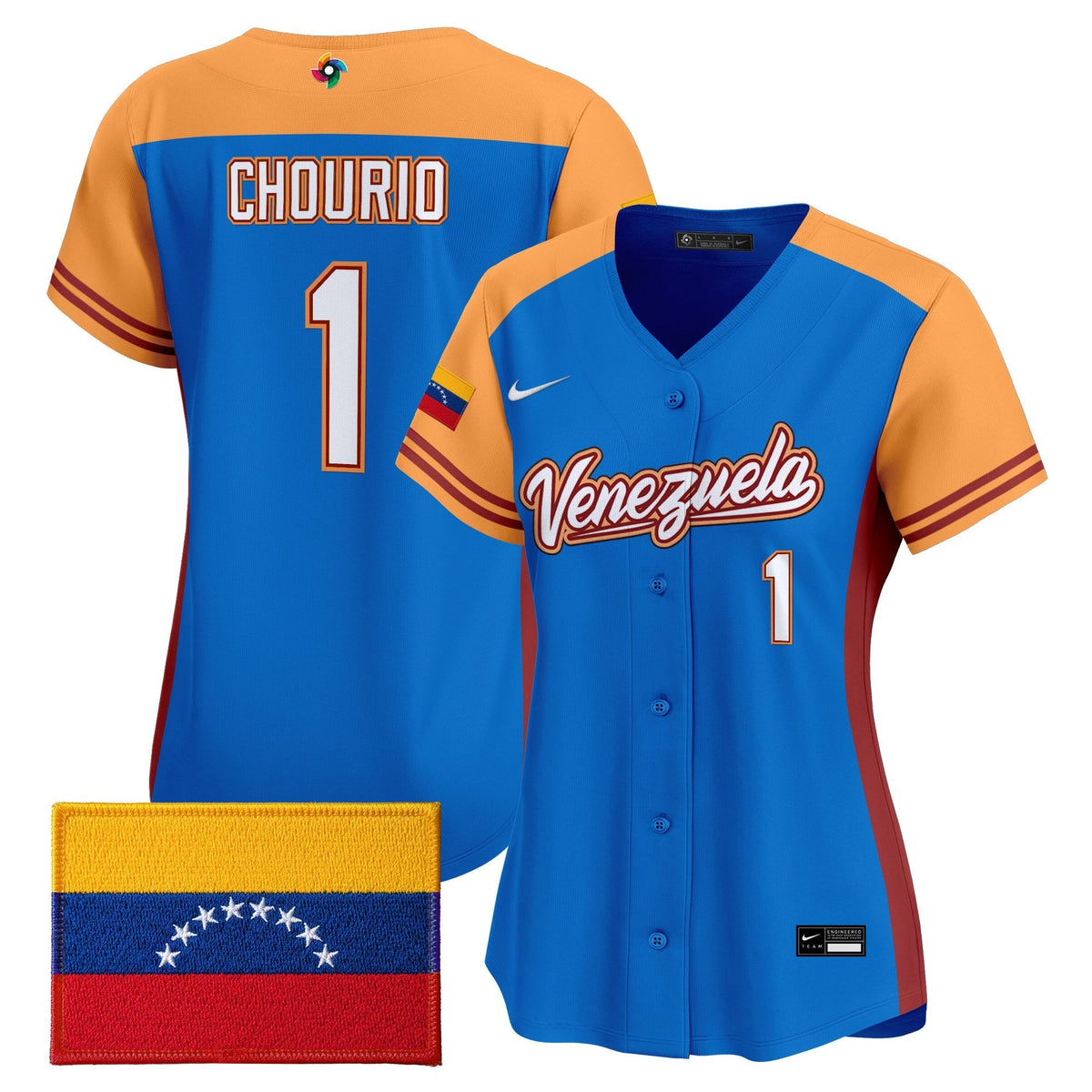 Women's Team Venezuela World Baseball Classic Vapor Premier Jersey - 2026 Roster - All Stitched