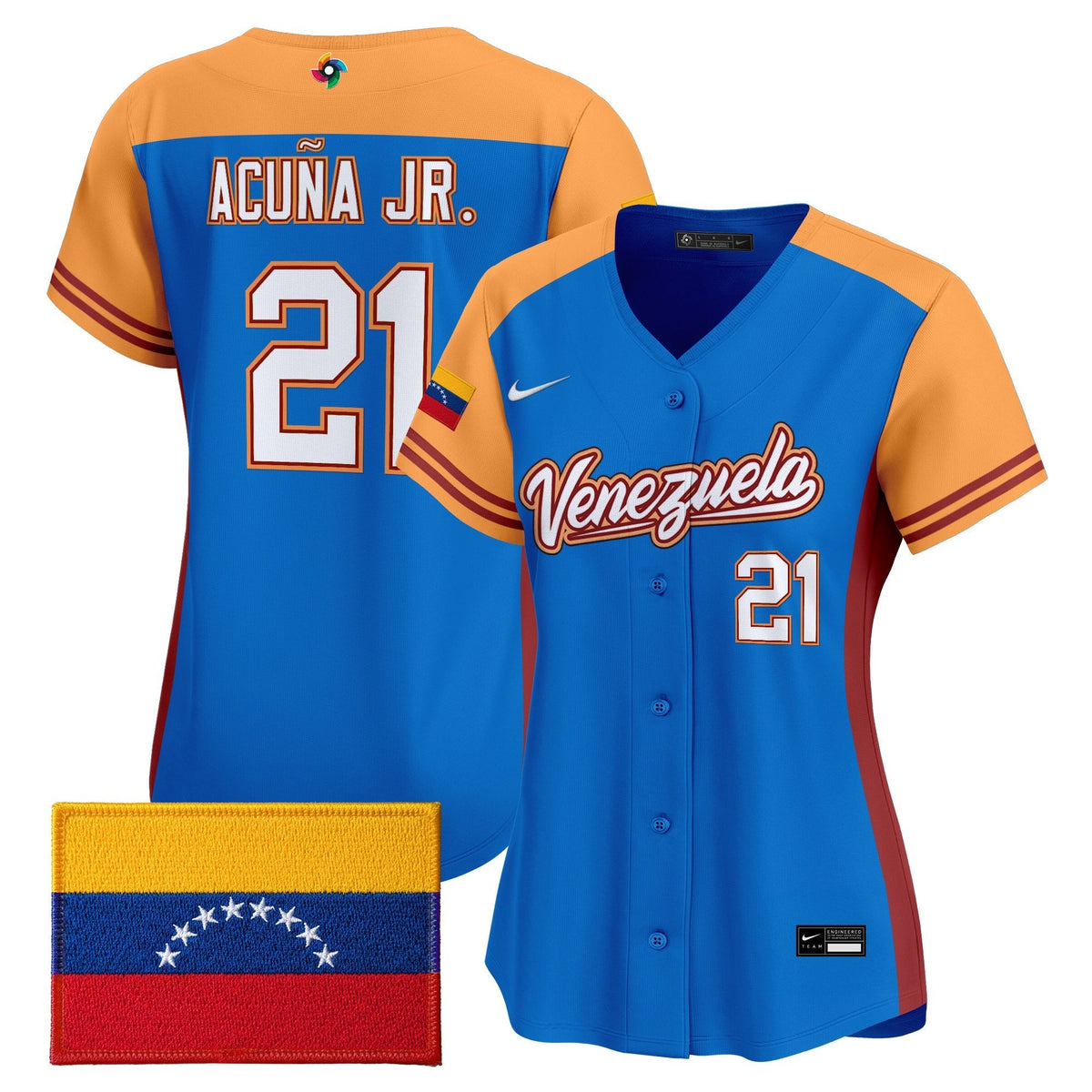 Women's Team Venezuela World Baseball Classic Vapor Premier Jersey - 2026 Roster - All Stitched