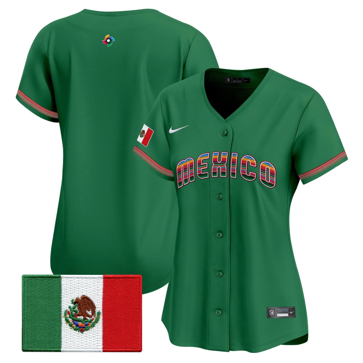 Women's Team Mexico World Baseball Classic "Serape Edition" Vapor Premier Jersey - 2026 Roster - All Stitched
