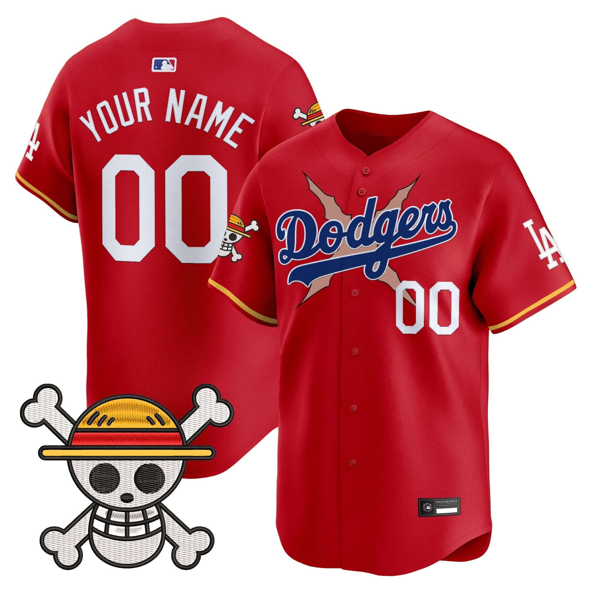 Los Angeles Dodgers x One Piece Vapor Premier Limited Custom Jersey - Stitched