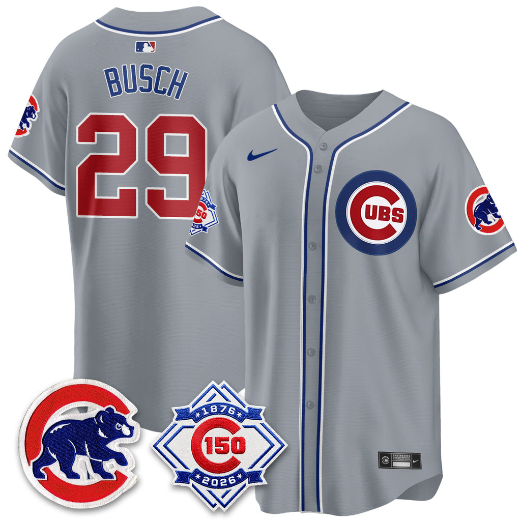 Chicago Cubs 150th Anniversary Black Out Style Vapor Premier Limited Jersey - All Stitched
