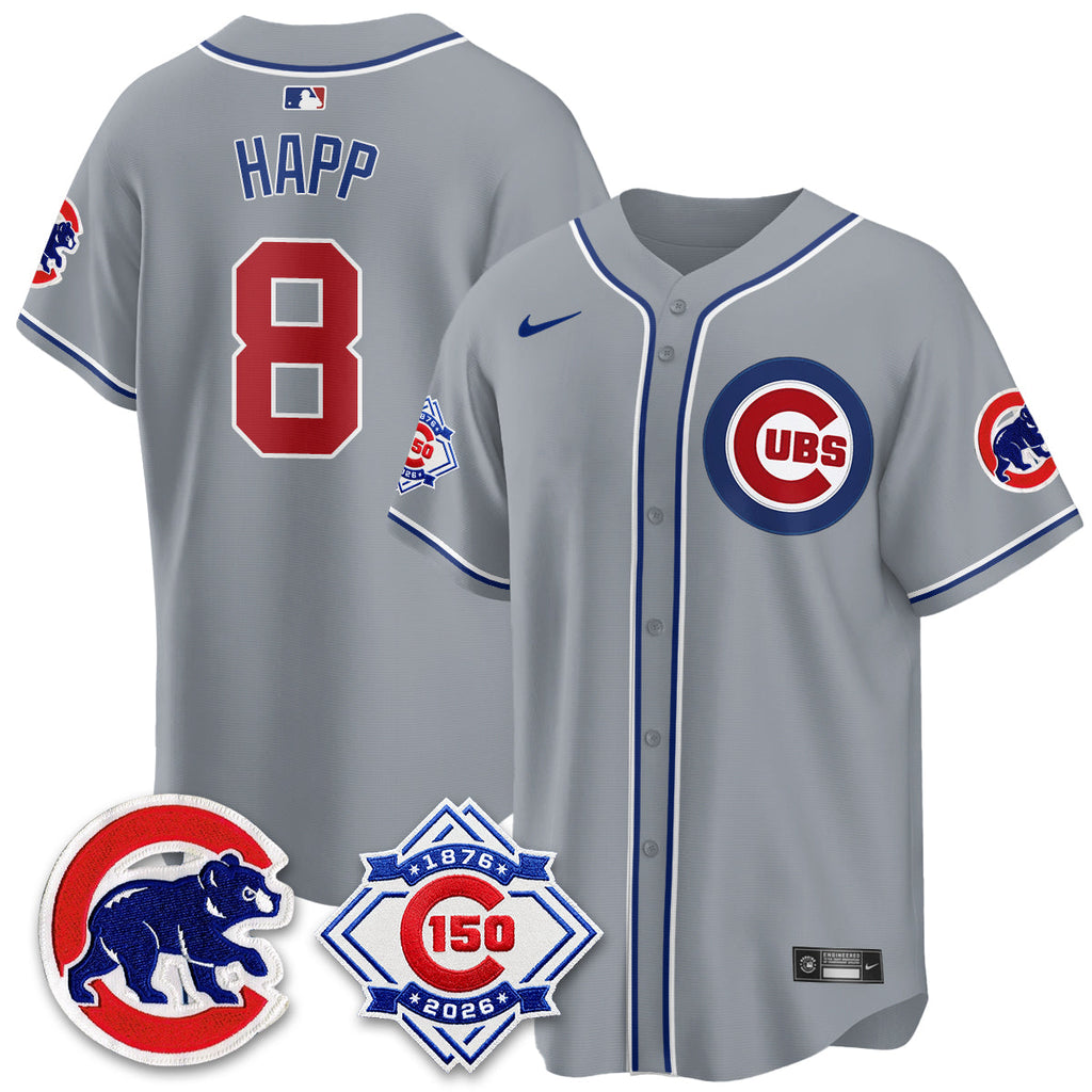Chicago Cubs 150th Anniversary Black Out Style Vapor Premier Limited Jersey - All Stitched