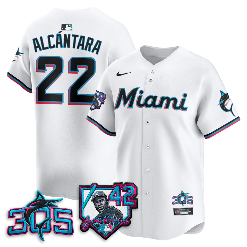 Miami Marlins 2026 Jackie Robinson New Era Vapor Limited Jersey - All Stitched