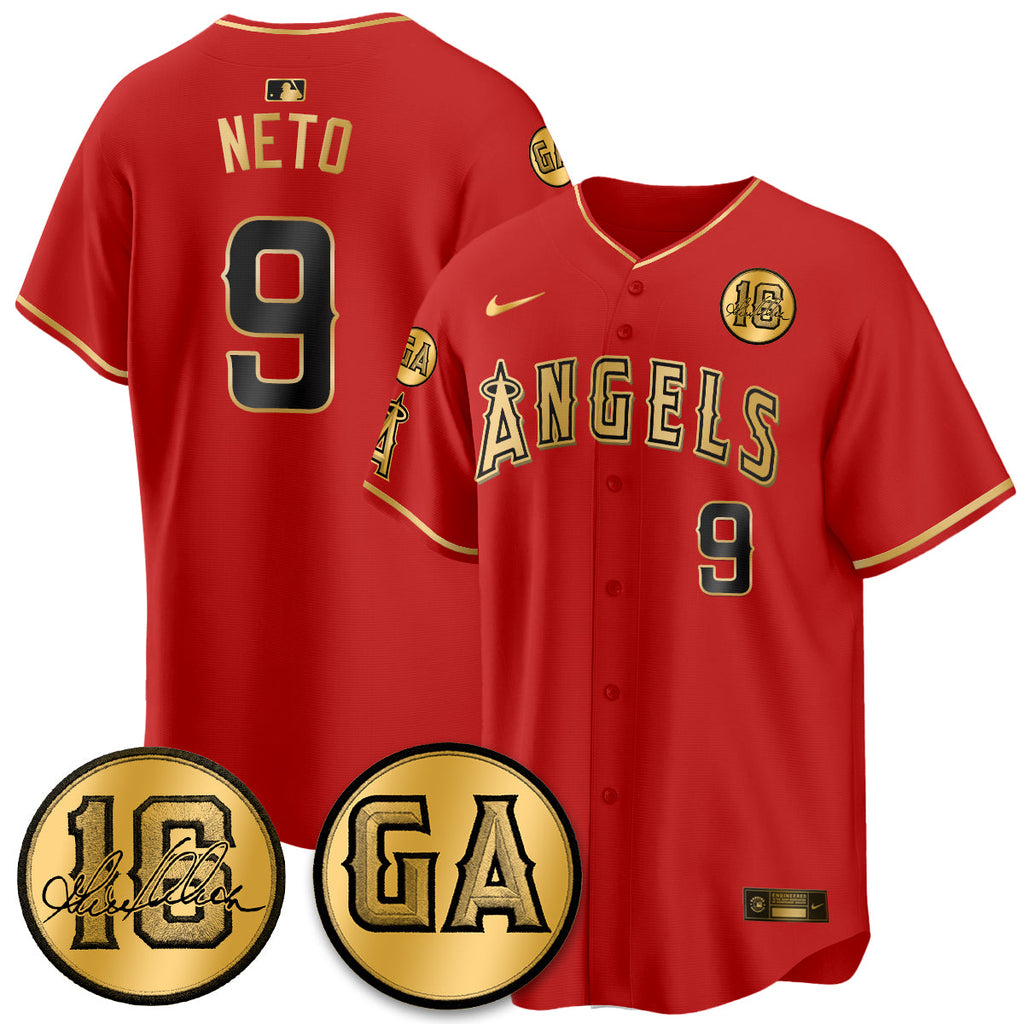 Los Angeles Angels Garret Anderson Tribute Patch Vapor Jersey - All Stitched V2