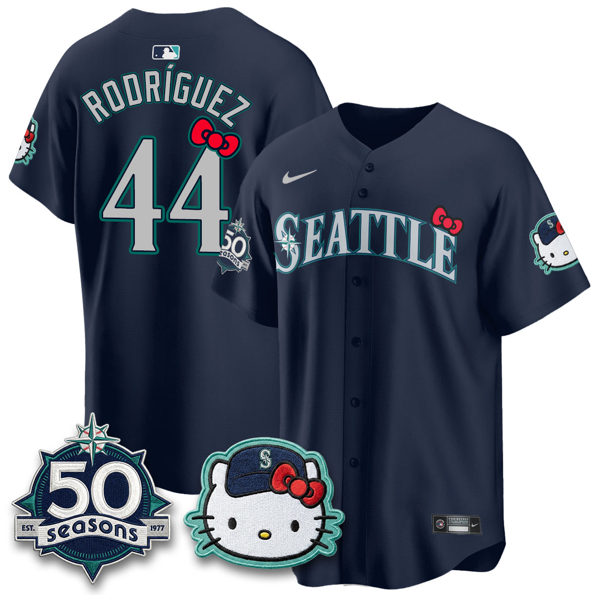 Seattle Mariners x Meow KT Night Limited Jersey - All Stitched