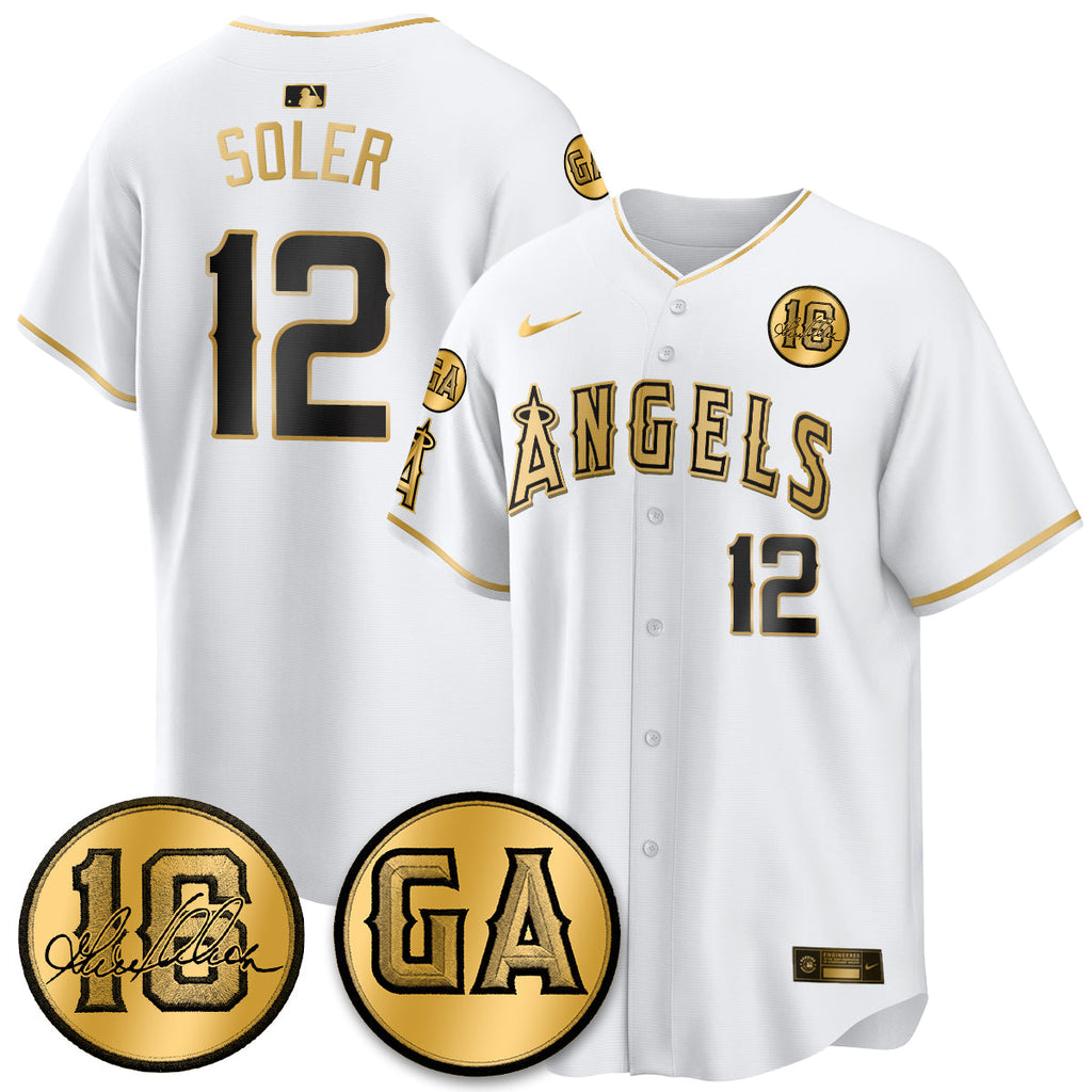 Los Angeles Angels Garret Anderson Tribute Patch Vapor Jersey - All Stitched V2