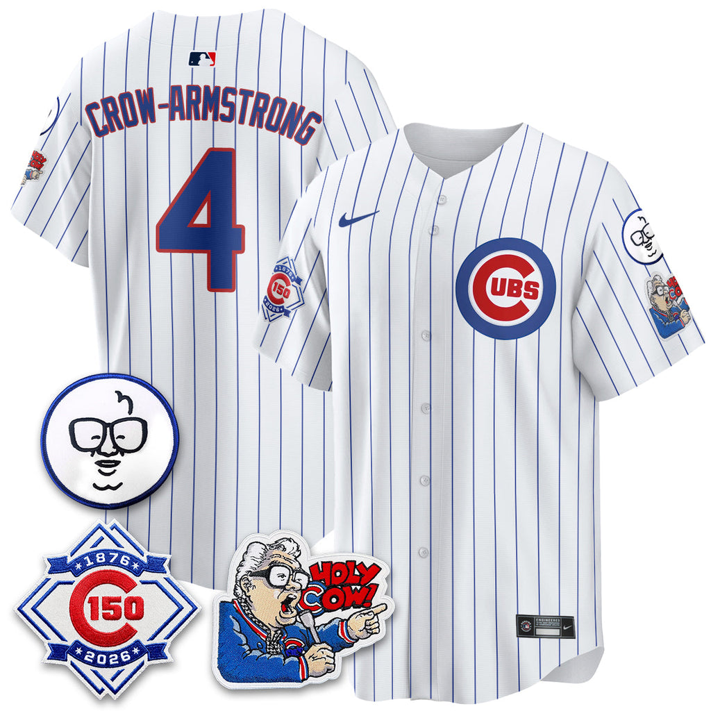 Chicago Cubs 150th Anniversary Harry Caray Holy Cow Vapor Premier Limited Jersey - All Stitched V2
