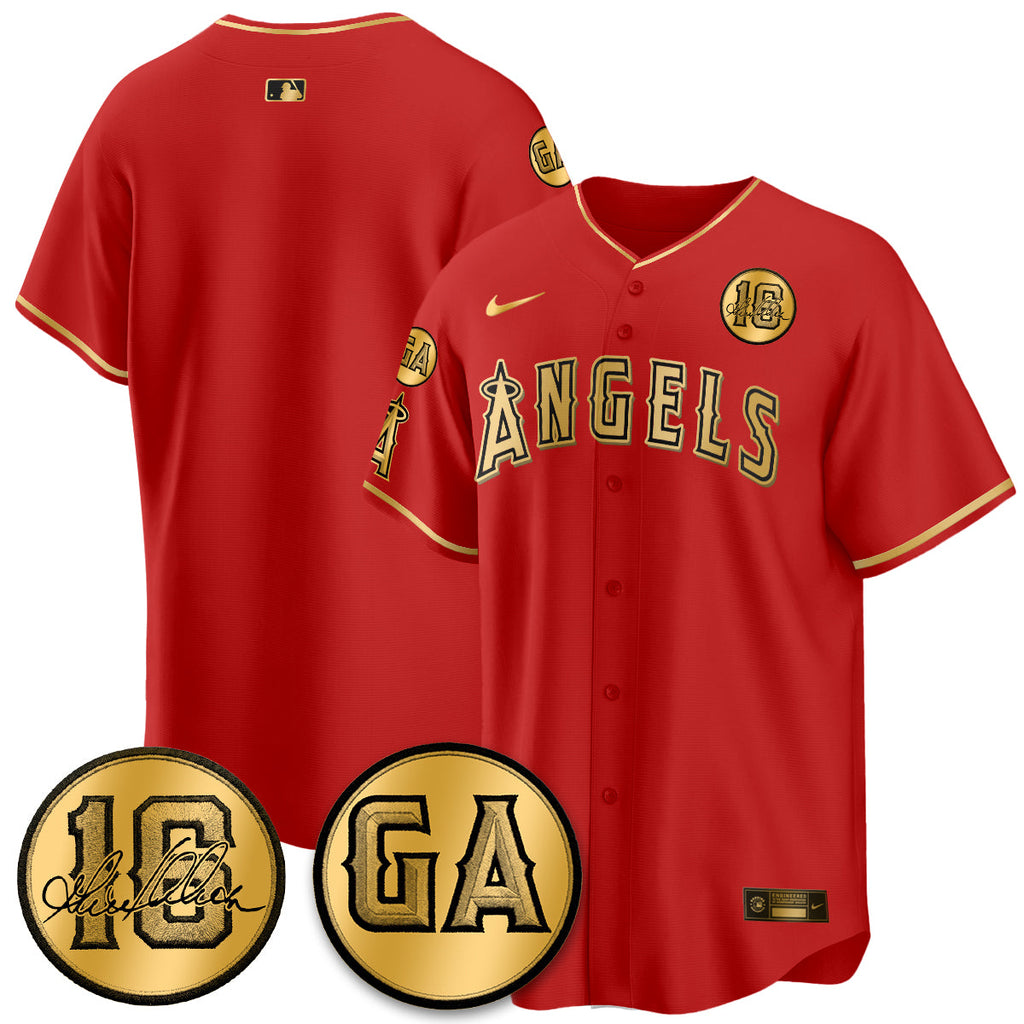 Los Angeles Angels Garret Anderson Tribute Patch Vapor Jersey - All Stitched V2